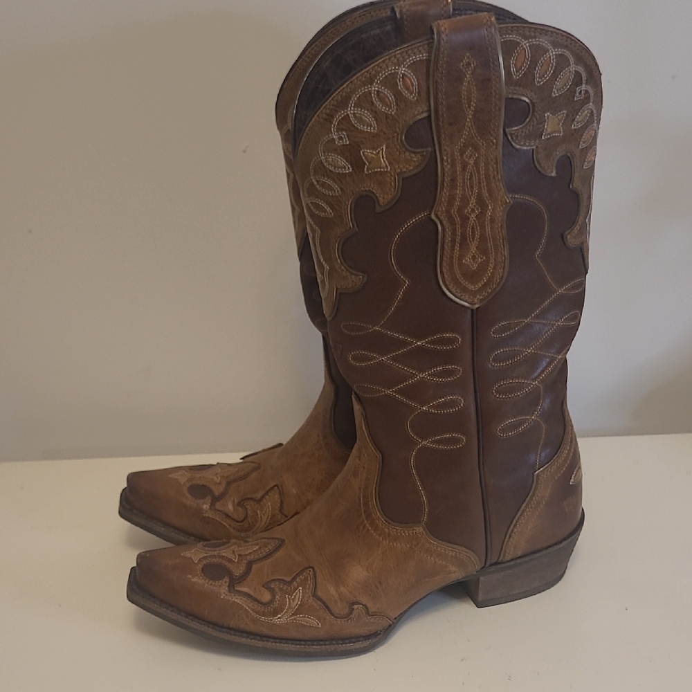 Ariat Brown Western Ankle Boots - Picture 3 of 16